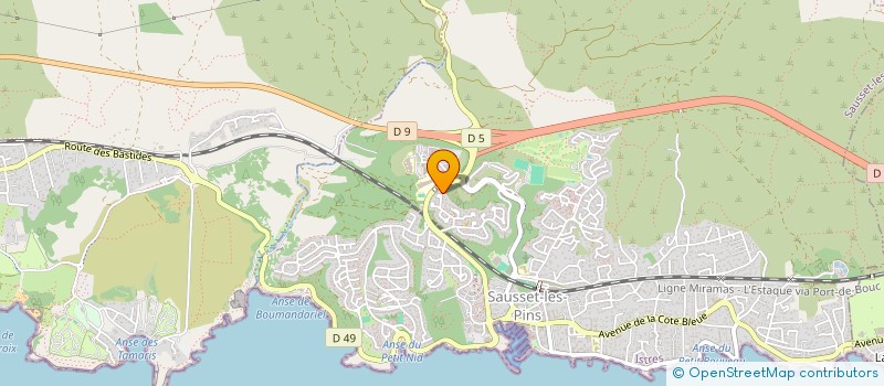 localisation de l'entreprise MADAME VERONIQUE FARINA  SAUSSET-LES-PINS