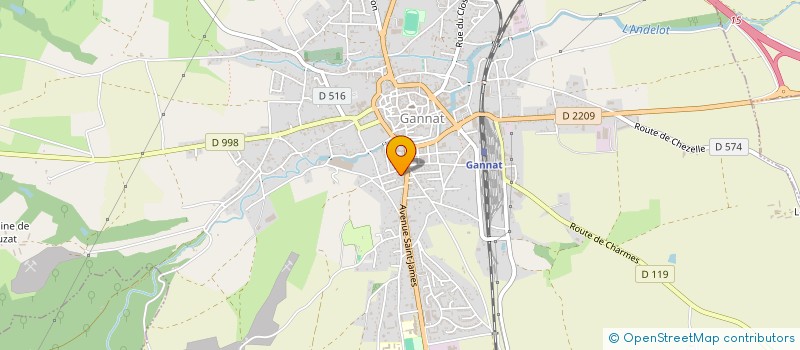 localisation de l'entreprise MADAME VERONIQUE FAURITTE  GANNAT