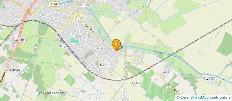 localisation de l'entreprise MADAME VERONIQUE FAVREAU  SAUJON