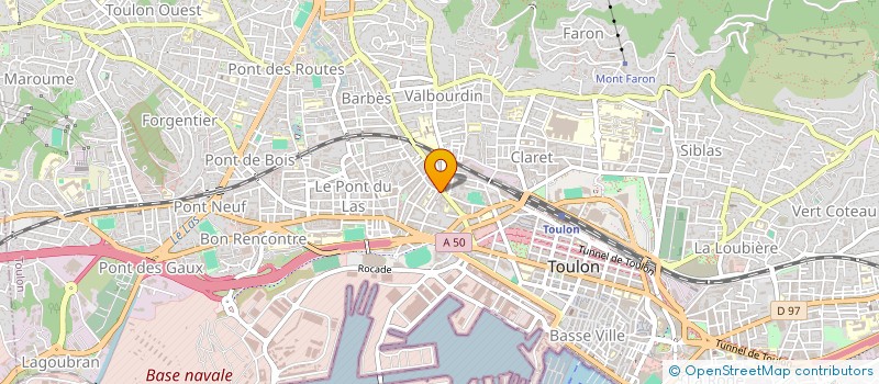 localisation de l'entreprise MADAME VERONIQUE FOUILLET à TOULON