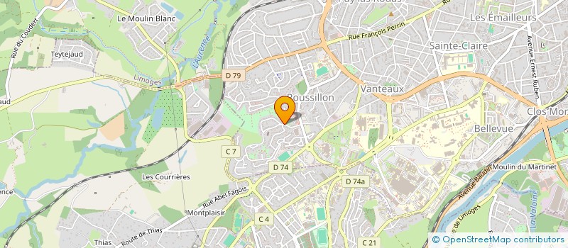 localisation de l'entreprise MADAME VERONIQUE FRACHET à LIMOGES