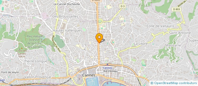 localisation de l'entreprise MADAME VERONIQUE FRANCOU à LE CANNET