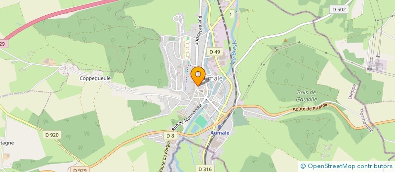 localisation de l'entreprise MADAME VERONIQUE FREVILLE à AUMALE