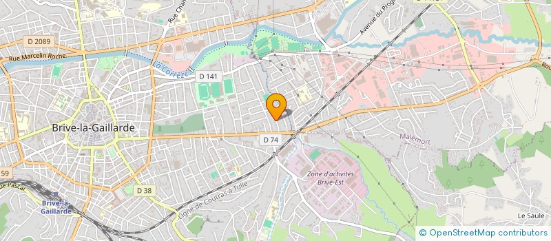 localisation de l'entreprise MADAME VERONIQUE FROIDEFOND  BRIVE LA GAILLARDE