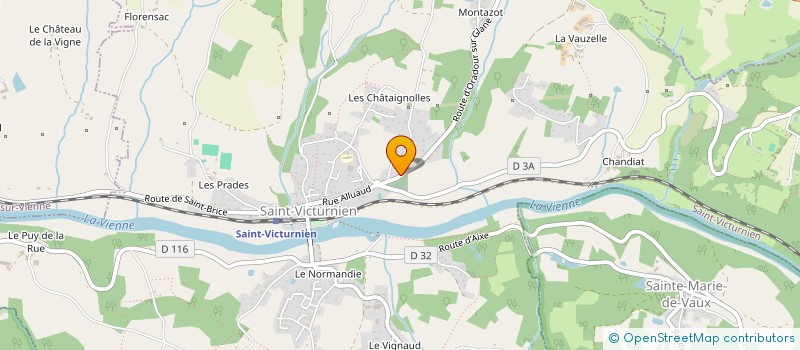 localisation de l'entreprise MADAME VERONIQUE FRUGIER à SAINT-VICTURNIEN
