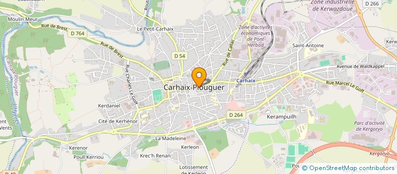 localisation de l'entreprise MADAME VERONIQUE GALIPOT à CARHAIX-PLOUGUER