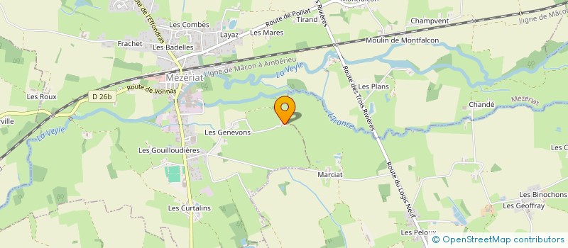localisation de l'entreprise MADAME VERONIQUE GARIN  MEZERIAT