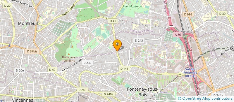 localisation de l'entreprise MADAME VERONIQUE GAUDEAUX à FONTENAY-SOUS-BOIS