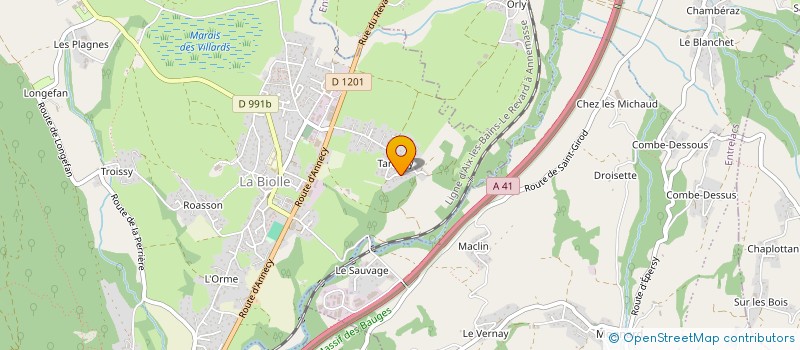 localisation de l'entreprise MADAME VERONIQUE GAUDIN  LA BIOLLE