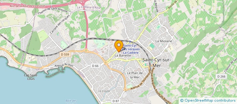 localisation de l'entreprise MADAME VERONIQUE GAUDRY à SAINT-CYR-SUR-MER
