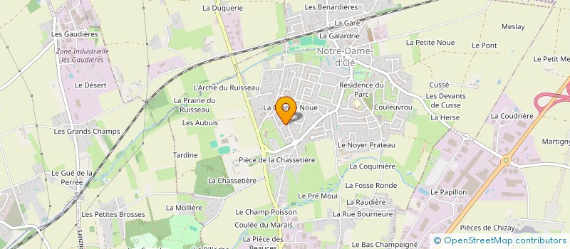 localisation de l'entreprise MADAME VERONIQUE GELIN  NOTRE-DAME-D'OE