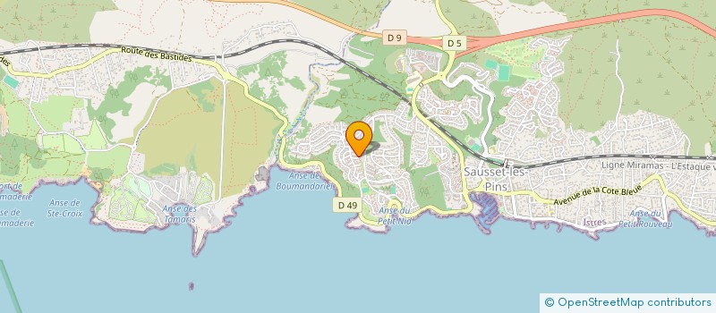 localisation de l'entreprise MADAME VERONIQUE GIRAUD  SAUSSET-LES-PINS