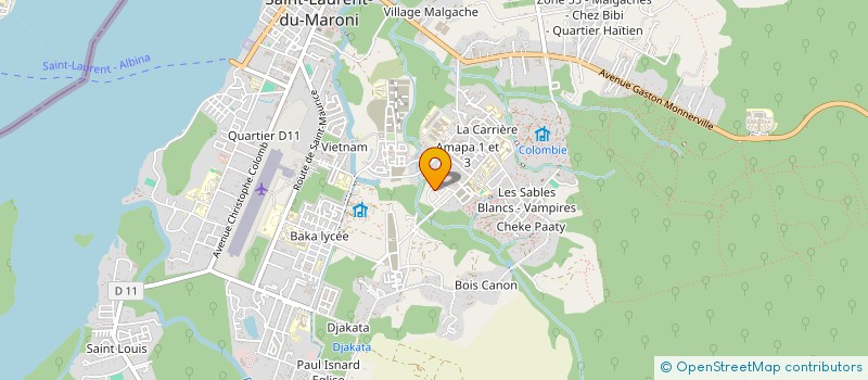 localisation de l'entreprise MADAME VERONIQUE GODDET à SAINT-LAURENT-DU-MARONI