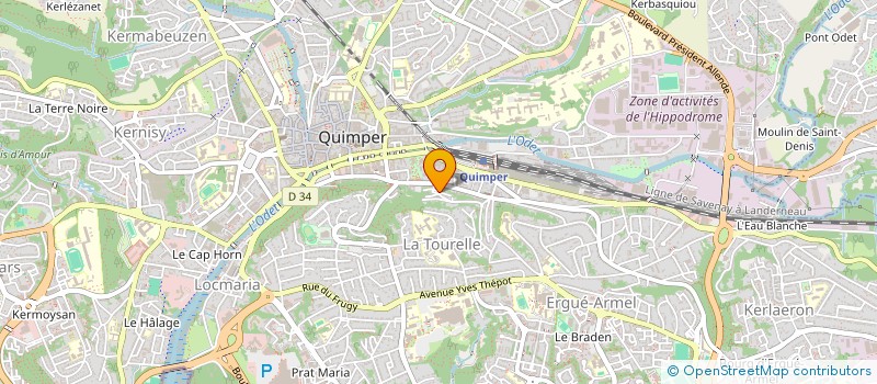 localisation de l'entreprise MADAME VERONIQUE GOLVEN  QUIMPER