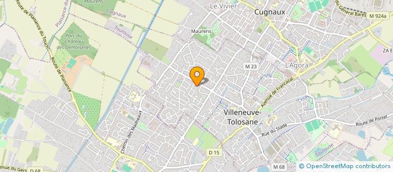 localisation de l'entreprise MADAME VERONIQUE GRANDCHAMP à VILLENEUVE-TOLOSANE