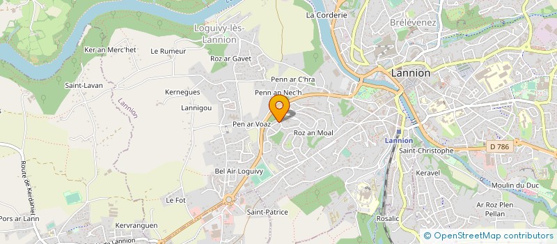localisation de l'entreprise MADAME VERONIQUE GUEGAN à LANNION