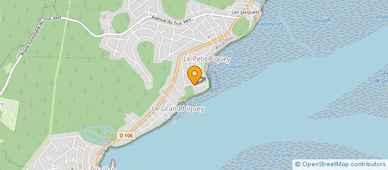 localisation de l'entreprise MADAME VERONIQUE GUERIN à LEGE-CAP-FERRET