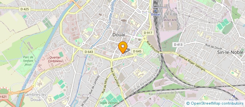 localisation de l'entreprise MADAME VERONIQUE GUILBERT à DOUAI