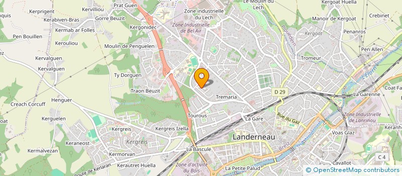 localisation de l'entreprise MADAME VERONIQUE HAMON à LANDERNEAU