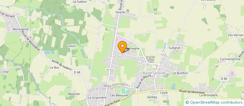 localisation de l'entreprise MADAME VERONIQUE HENNINGER  BAGE-DOMMARTIN