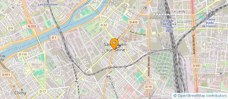 localisation de l'entreprise MADAME VERONIQUE HERSAN à SAINT-OUEN-SUR-SEINE