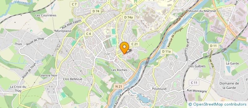 localisation de l'entreprise MADAME VERONIQUE HEYRAUD  ISLE