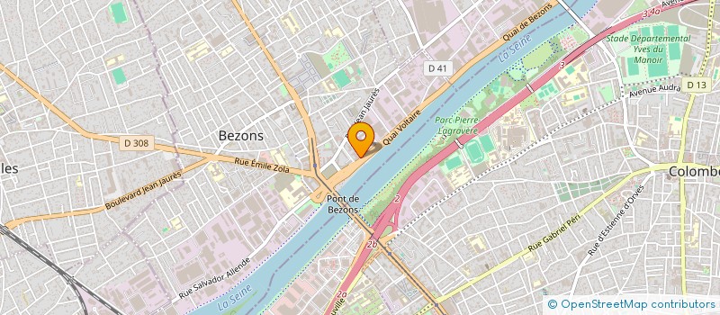 localisation de l'entreprise MADAME VERONIQUE HIRAULT  BEZONS