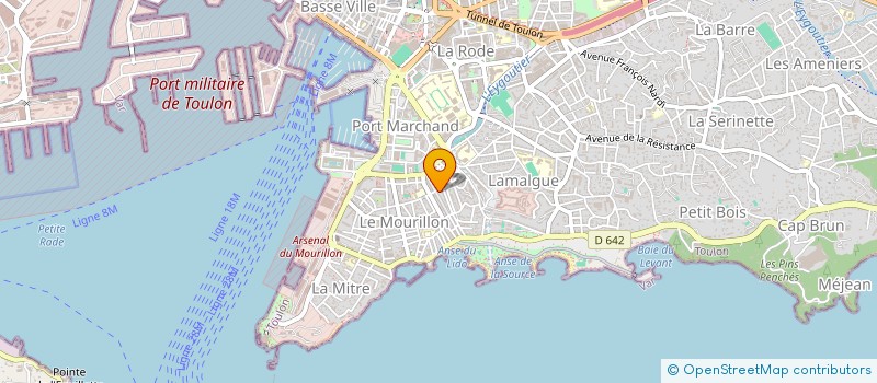 localisation de l'entreprise MADAME VERONIQUE HONNORE  TOULON