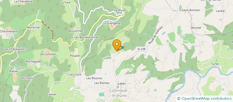localisation de l'entreprise MADAME VERONIQUE HUSENAU à COLOMBIER-LE-JEUNE