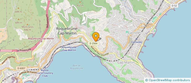 localisation de l'entreprise MADAME VERONIQUE JADEAUD  ROQUEBRUNE CAP MARTIN