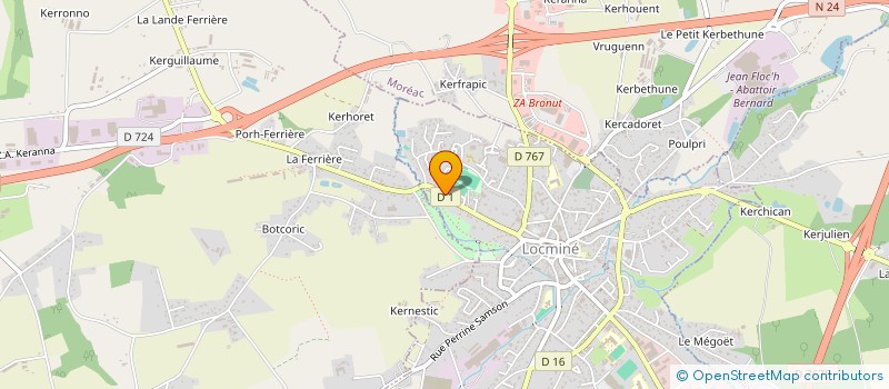 localisation de l'entreprise MADAME VERONIQUE JAFFRE  LOCMINE