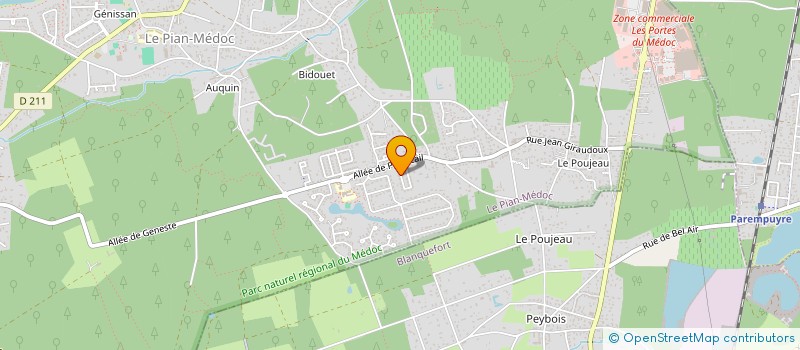 localisation de l'entreprise MADAME VERONIQUE JAUDON  LE PIAN-MEDOC