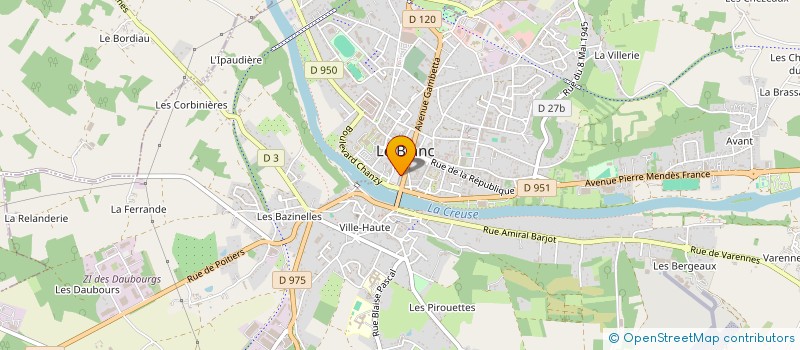 localisation de l'entreprise MADAME VERONIQUE JOANNES à LE BLANC