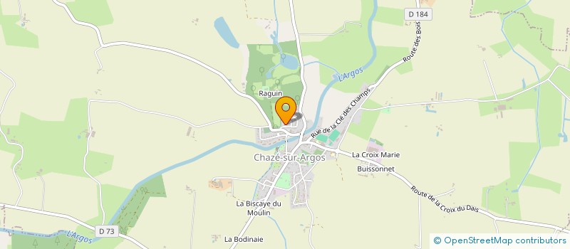 localisation de l'entreprise MADAME VERONIQUE JUBEAU-BLANC à CHAZE-SUR-ARGOS