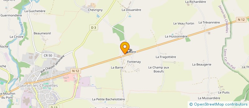 localisation de l'entreprise MADAME VERONIQUE JULIENNE à JAVRON-LES-CHAPELLES