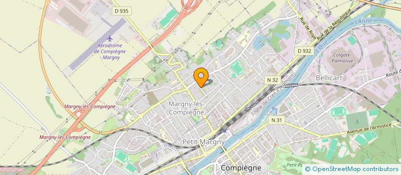 localisation de l'entreprise MADAME VERONIQUE KIYINDOU  MARGNY-LES-COMPIEGNE