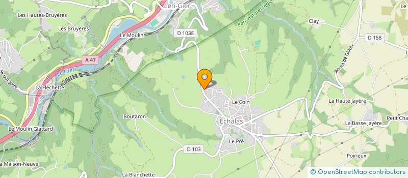 localisation de l'entreprise MADAME VERONIQUE KOESSLER  ECHALAS