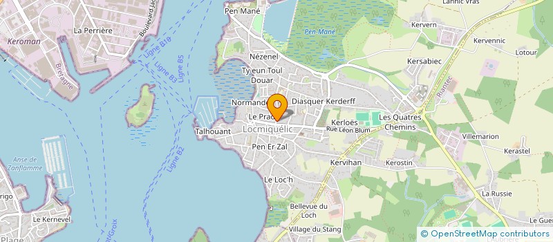 localisation de l'entreprise MADAME VERONIQUE KOUROTCHKINE à LOCMIQUELIC
