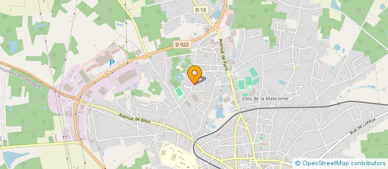 localisation de l'entreprise MADAME VERONIQUE LACOURTE  ROMORANTIN-LANTHENAY