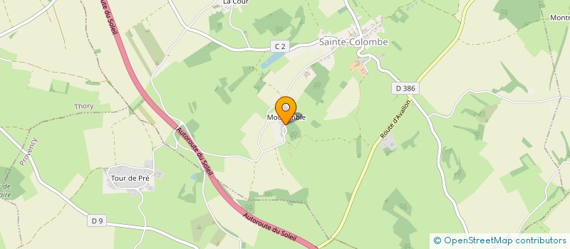 localisation de l'entreprise MADAME VERONIQUE LAFONT  SAINTE-COLOMBE