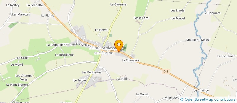localisation de l'entreprise MADAME VERONIQUE LAGOUTTE à SAINTE-SCOLASSE-SUR-SARTHE
