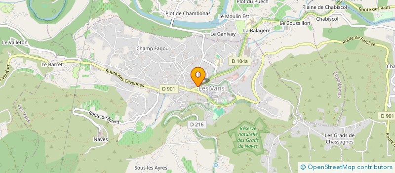 localisation de l'entreprise MADAME VERONIQUE LALAUZE  LES VANS