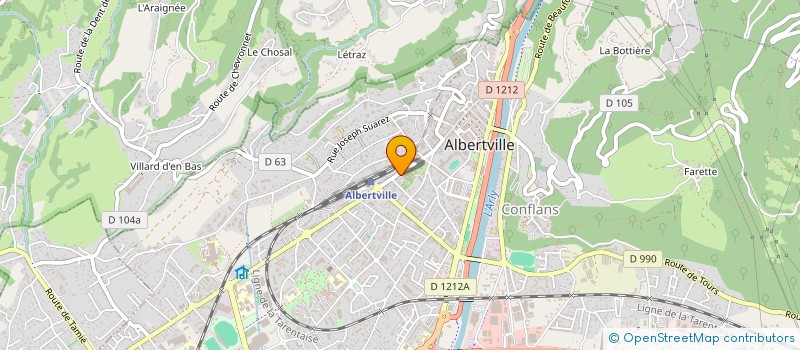 localisation de l'entreprise MADAME VERONIQUE LAPLANE à ALBERTVILLE