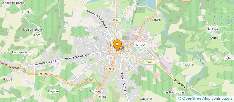 localisation de l'entreprise MADAME VERONIQUE LAPORTE à EAUZE