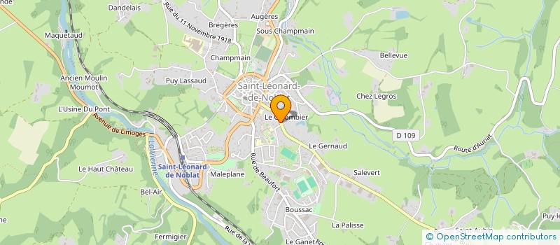 localisation de l'entreprise MADAME VERONIQUE LAUG à SAINT-LEONARD-DE-NOBLAT