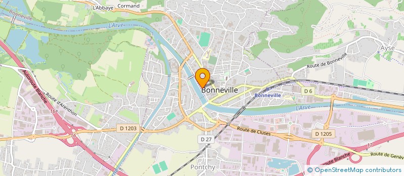 localisation de l'entreprise MADAME VERONIQUE LAVINA  BONNEVILLE