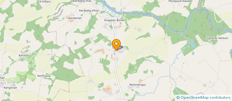 localisation de l'entreprise MADAME VERONIQUE LE BAQUER à ROSTRENEN