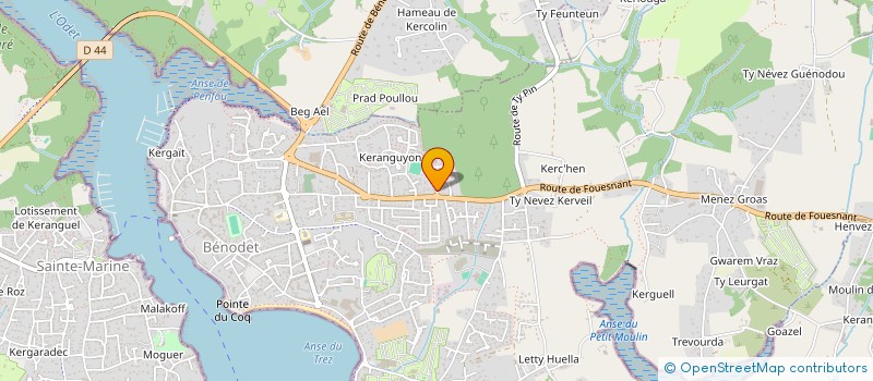 localisation de l'entreprise MADAME VERONIQUE LE GALL  BENODET