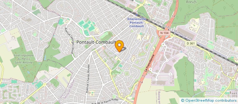 localisation de l'entreprise MADAME VERONIQUE LEBON  PONTAULT-COMBAULT