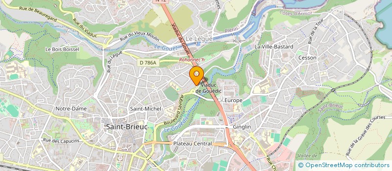 localisation de l'entreprise MADAME VERONIQUE LEC'HVIEN à SAINT-BRIEUC